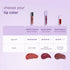 Plum Glassy Glaze Lip Lacquer 3in1 Lipstick + Lip Balm + Gloss02 Coral The Shots